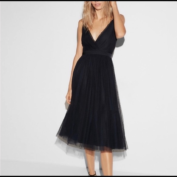 navy tulle dress